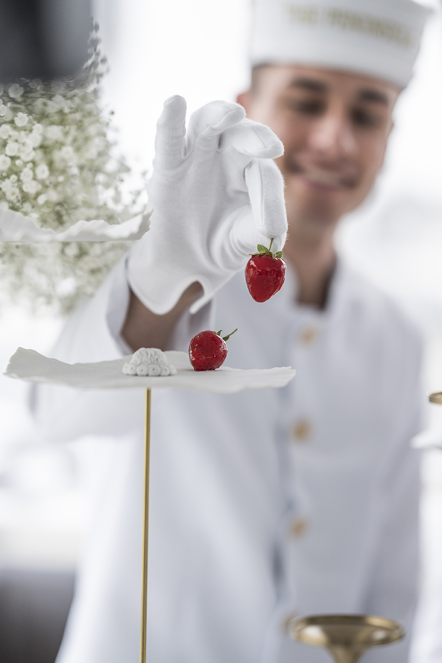 plat fleur mignardise The peninsula Paris