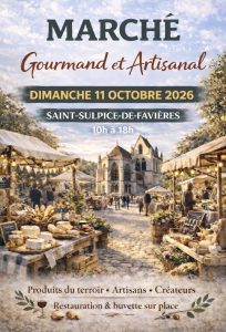 marché gourmand et artisanal de Saint-Sulpice de Favières-Laurence Mallart